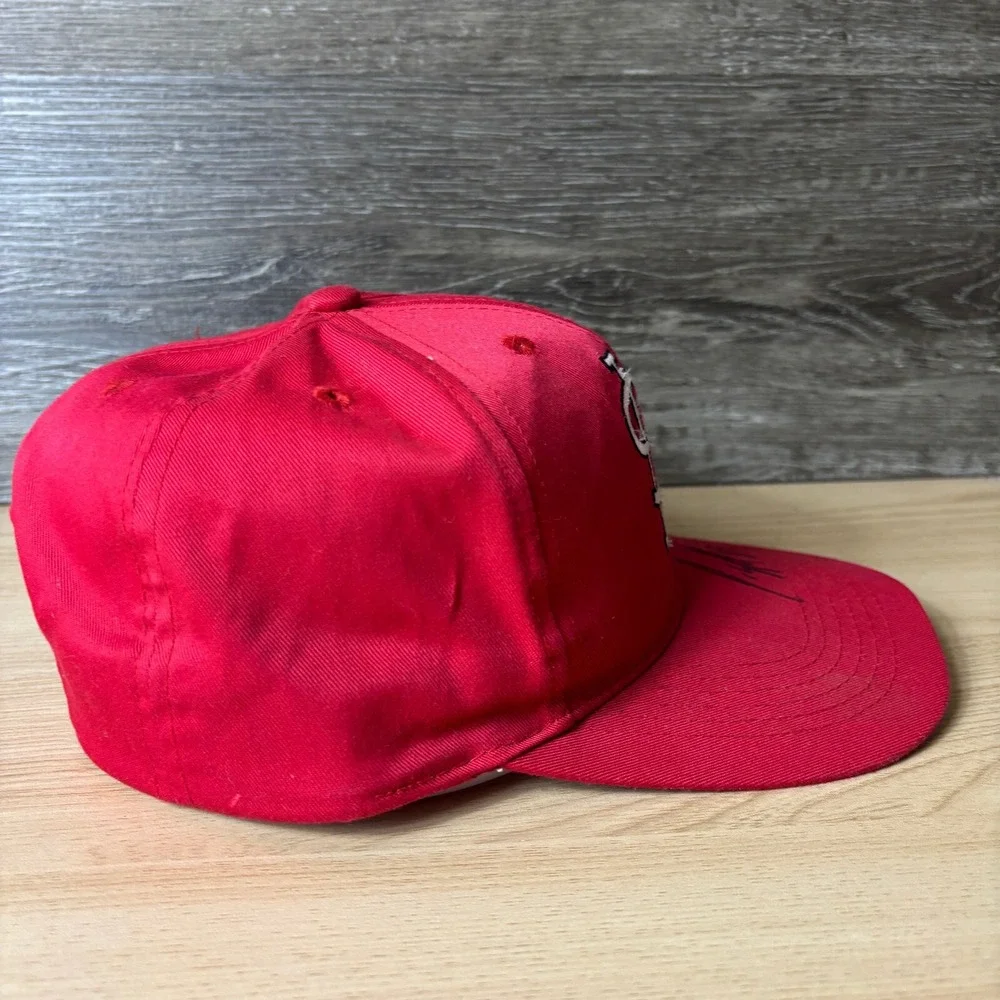Vintage St Louis Cardinals Hat Cap Snap Back Red MLB Baseball Autographed